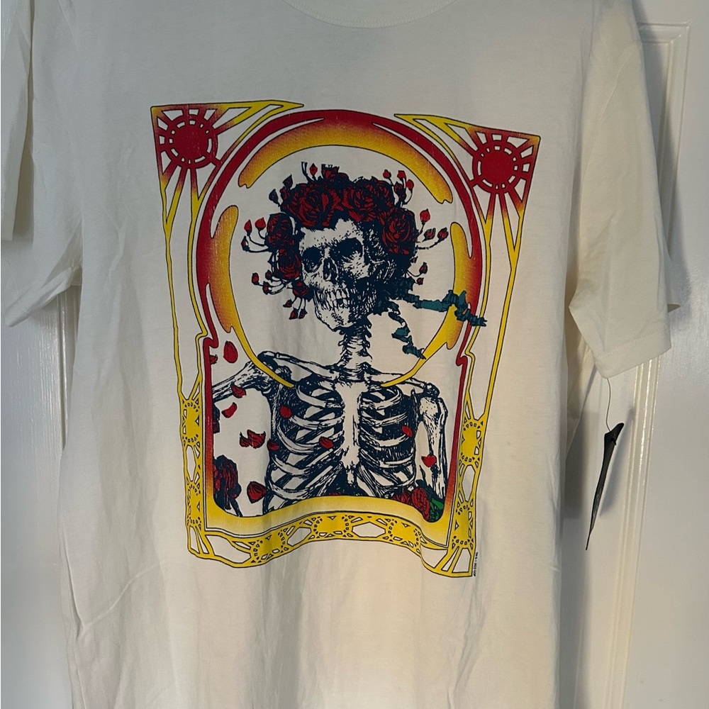 Chaser White Tee with Skeleton Graphic
